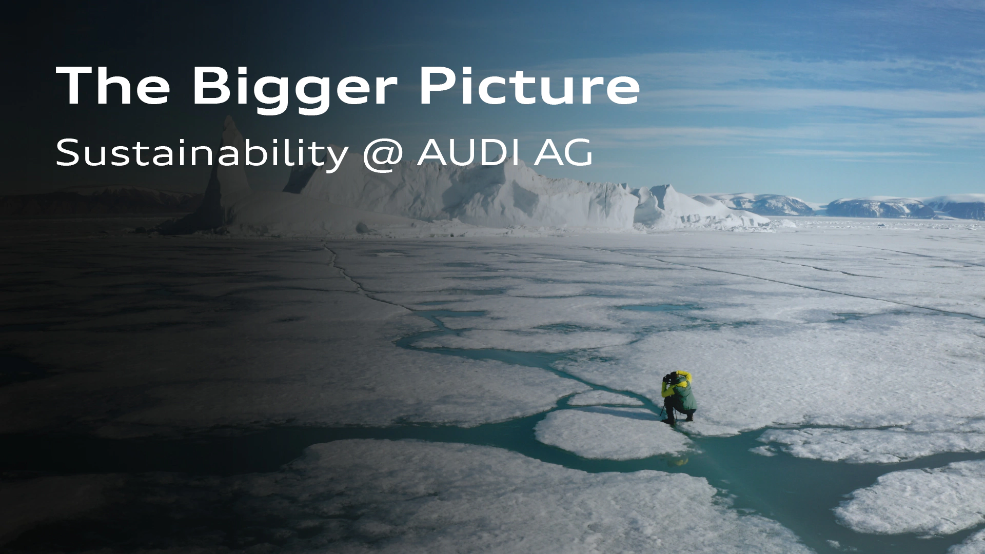 Sebastian Copeland in the icy landscape